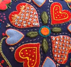 Kurs Yllebroderi med applikationer Grund 2-3/5