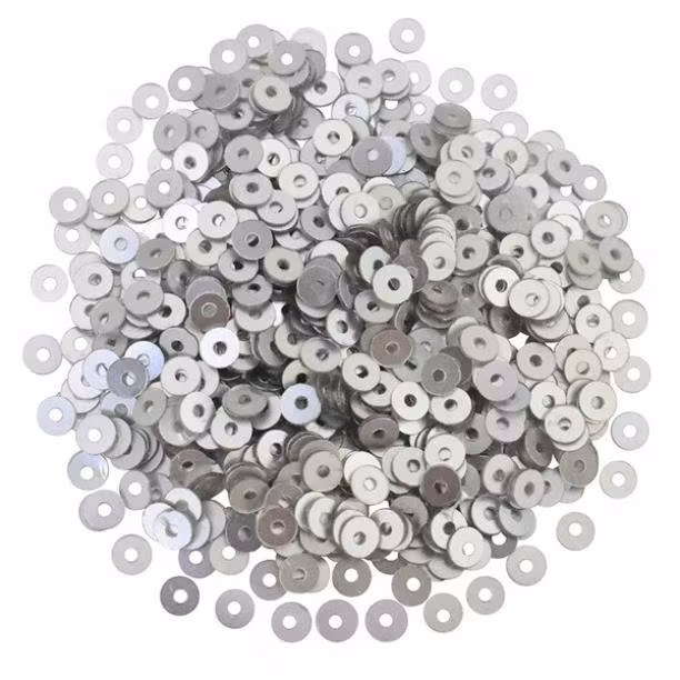 Paljett rund 4mm opak silver