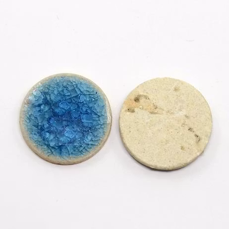 Cabochon porslin turkos 20mm