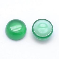 Cabochon green agate 5 per package
