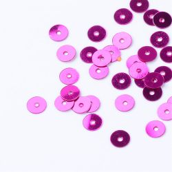 Paljett rund 5mm fuchsia