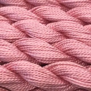 Pärlgarn nr 5 rosa 605