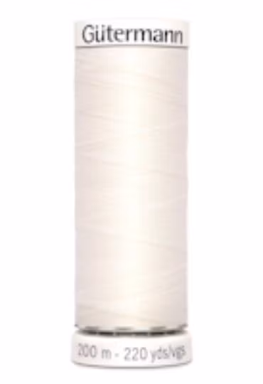 Sytråd polyester 200m vit 111