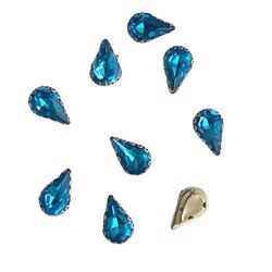 Montee droppe 9x14mm turkos 10-p