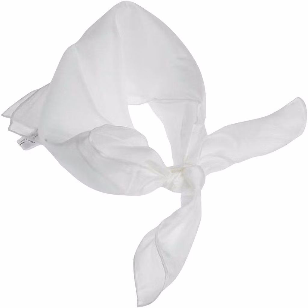 Sidenscarf vit 28x28cm
