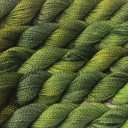 Pärlgarn nr 8 melerat ljusgrönt