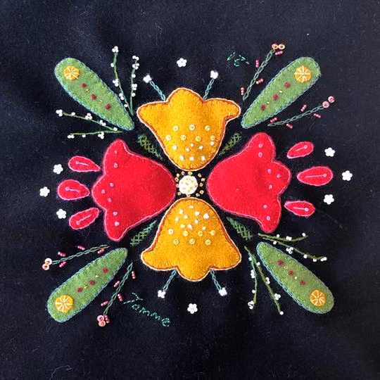 Kurs Yllebroderi med applikationer online feb mars 2026