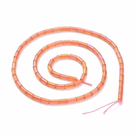 Stavpärla 5 mm rödorange AB