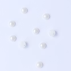 Pärla 5 mm rund vit 10-p
