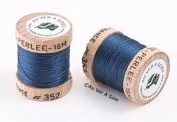 Pärlgarn silke blå 352