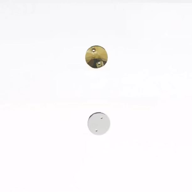 Kristallpärla platt rund 8mm ljus topas