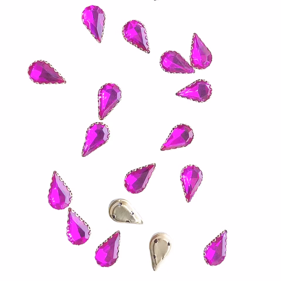 Montee droppe 9x14mm cerise 10-p