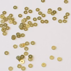 Paljett rund 4mm ljus guld