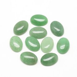 Cabochon halvädelsten grön 25x18mm
