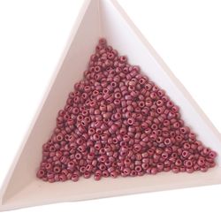 Miyuki seedbeads 11/0 dark red frost op glaze