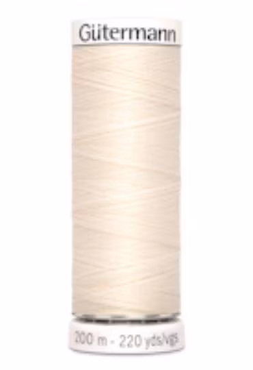 Sytråd polyester 200m vit 802