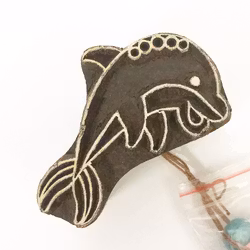 Blockstämpel delfin