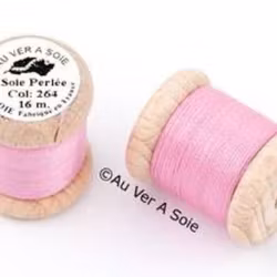 Pärlgarn silke rosa 264