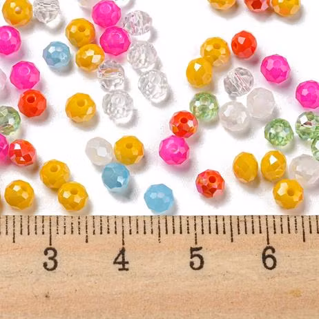 Glaspärla cerise mix