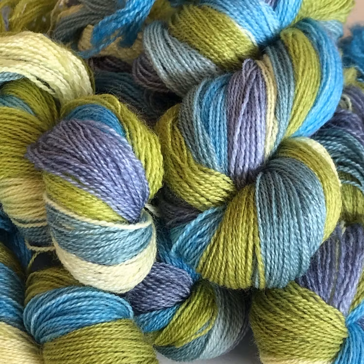 Redgarn 20/2 mix turkos handfärgat