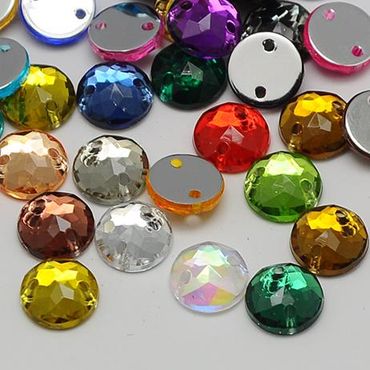 Pärla platt rund blandade färger 20-p