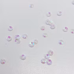 Paljett cup 4mm vit AB