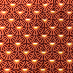 Bomullstyg solfjädrar orange