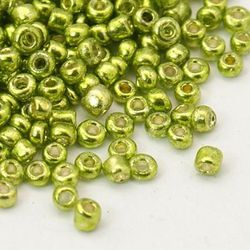Seedbead 2 mm lime green metallic