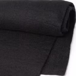 Ullfilt 25x25cm svart