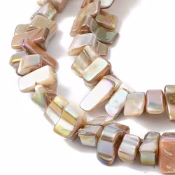 Snäckskalspärlor nuggets natur papaya whip