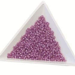 Miyuki seedbeads 11/0 duracoat silverlined lilac