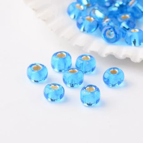 Seedbead 6/0 turkos silverlined