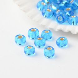Seedbead 6/0 turkos silverlined
