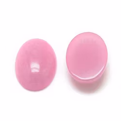 Cabochon halvädelsten rosa 18x13mm