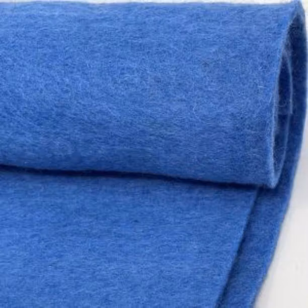 Ullfilt 25x25cm blåklintsblå