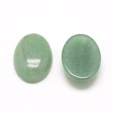 Cabochon halvädelsten grön 25x18mm