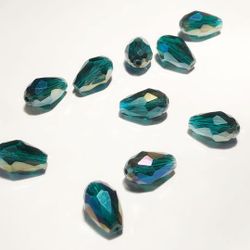Pärla glasdroppe teal