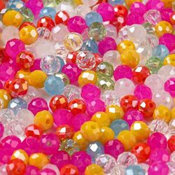 Glaspärla cerise mix
