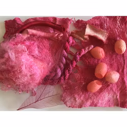 Mixed media small cerise