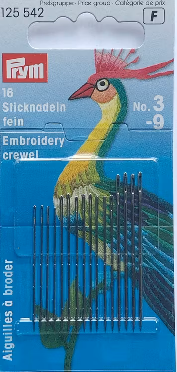 Broderinål nr 3-9