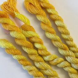 Broderigarn Silke fin gul