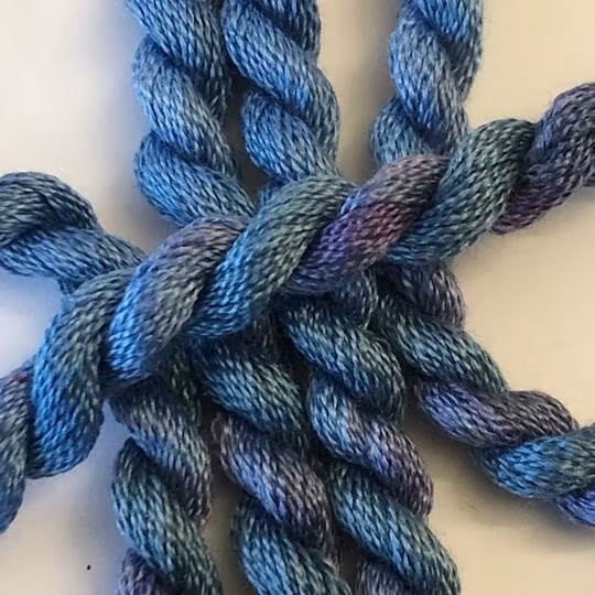 Broderigarn Silke fin blå