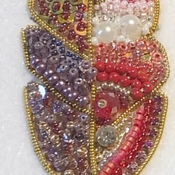 Pärlbroderi fjäder - materialsats