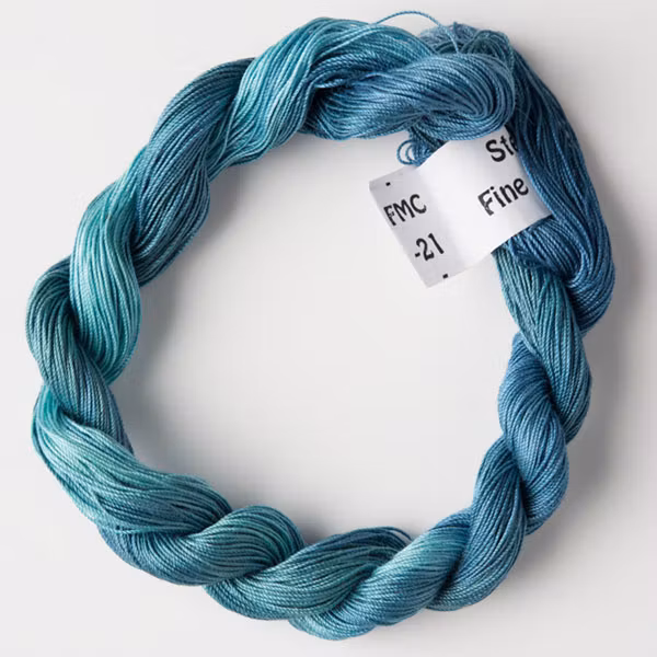 Merceriserad fin bomull turkos 21