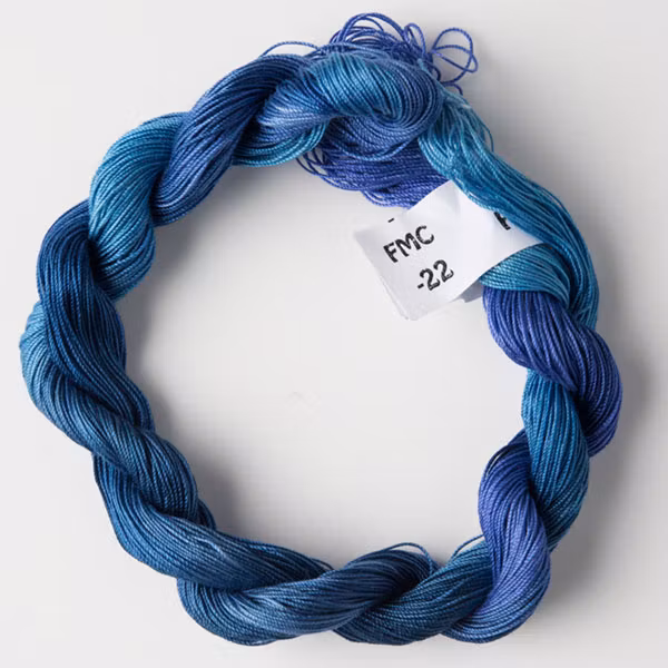 Merceriserad fin bomull blå 22