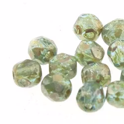 Fire polished 3mm aqua picasso