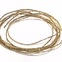 Metallictråd 1mm glitter guld