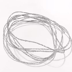 Metallictråd 1mm glitter silver