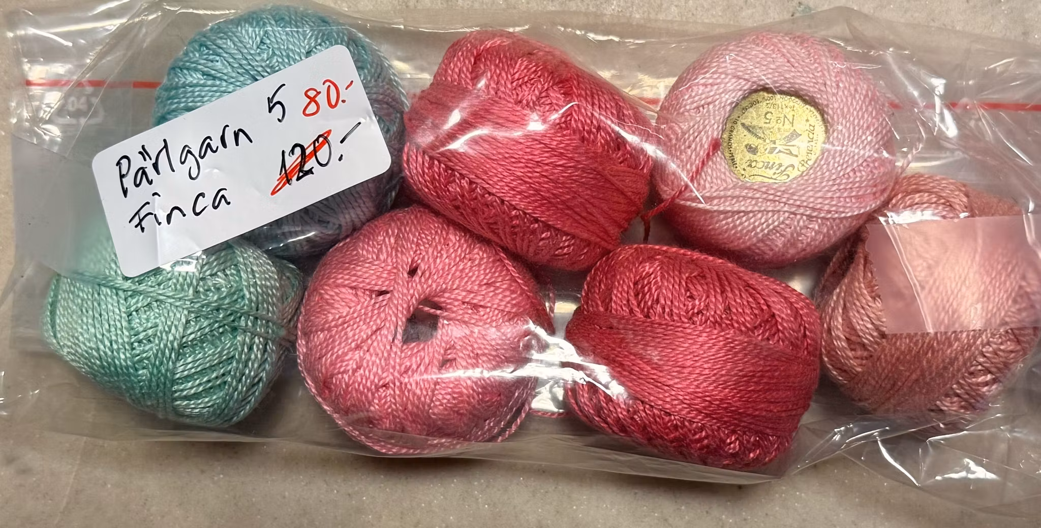 Pärlgarn Finca pastellfärger