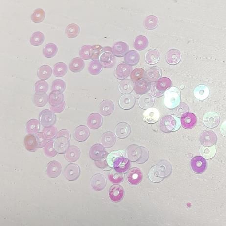 Sequin round 4mm transparent AB